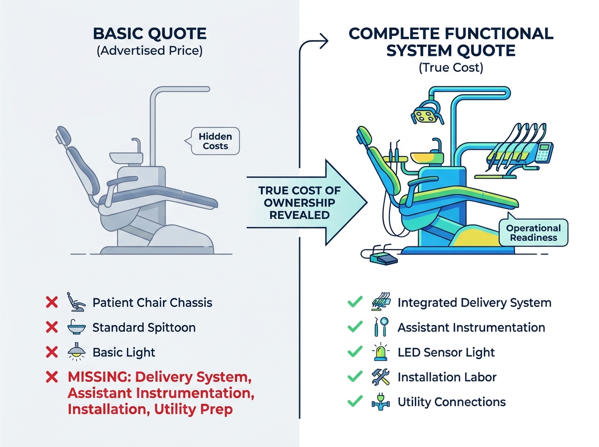 Dental chair units configuration checklist